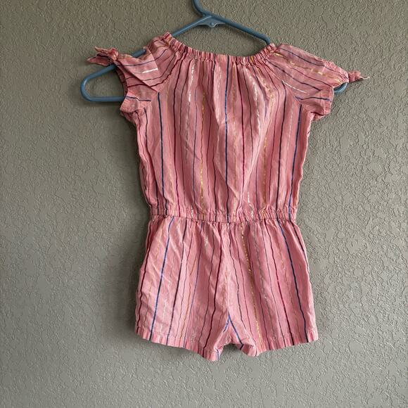 Oshkosh 3t Girls Summer Romper Outfit Pink Striped - Picture 6 of 8